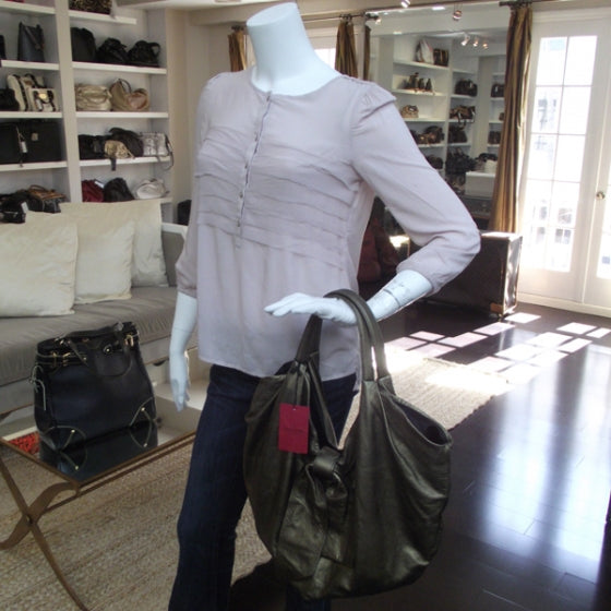 Valentino Garavani Metallic Nappa Bow Hobo Bronze 2 of 11