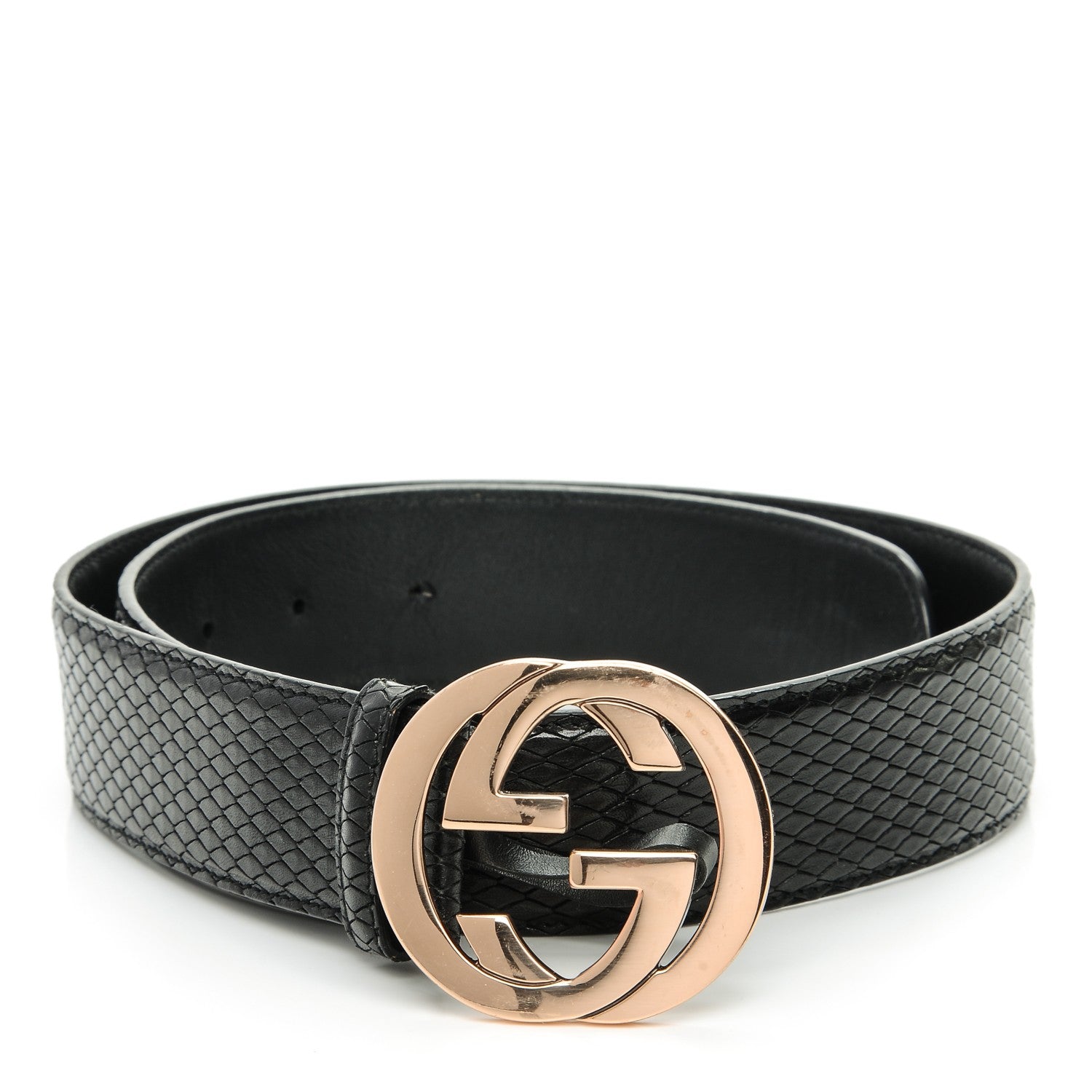 Gucci Python Interlocking G Belt 80 32 Black 1 of 8