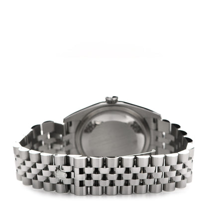 Rolex Stainless Steel 18K White Gold 36mm Oyster Perpetual Datejust Watch Silver Roman 116234 3 of 5