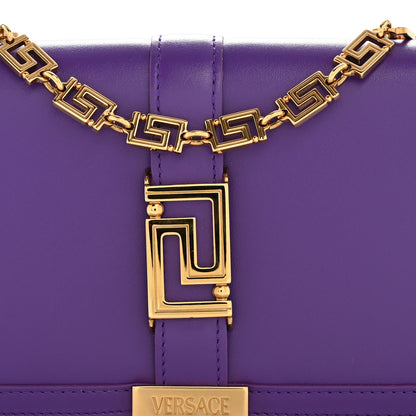 Versace Calfskin Greca Goddess Wallet On Chain Dark Orchid 11 of 12