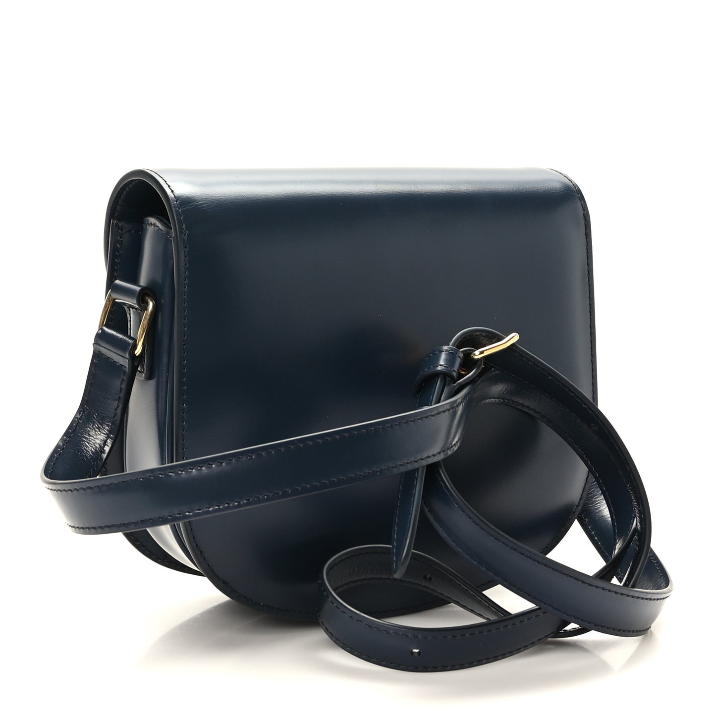 Shiny Calfskin Teen Besace Navy Blue