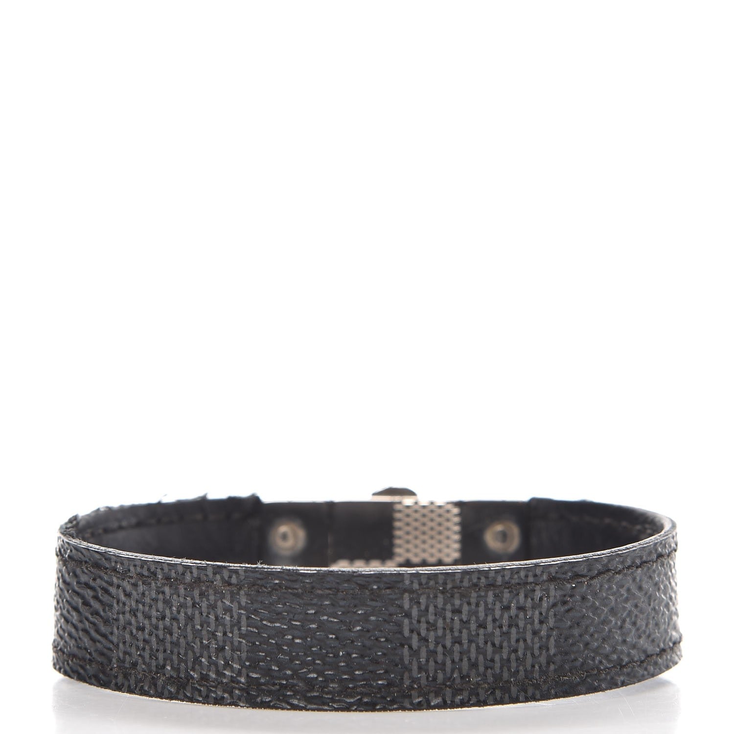 Louis Vuitton Damier Graphite Check It Reversible Bracelet 19 3 of 6