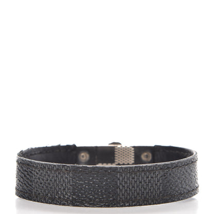 Louis Vuitton Damier Graphite Check It Reversible Bracelet 19 3 of 6