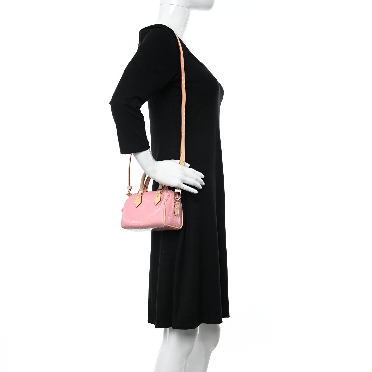 Louis Vuitton Vernis Monogram Nano Speedy Mochi Pink 2 of 9