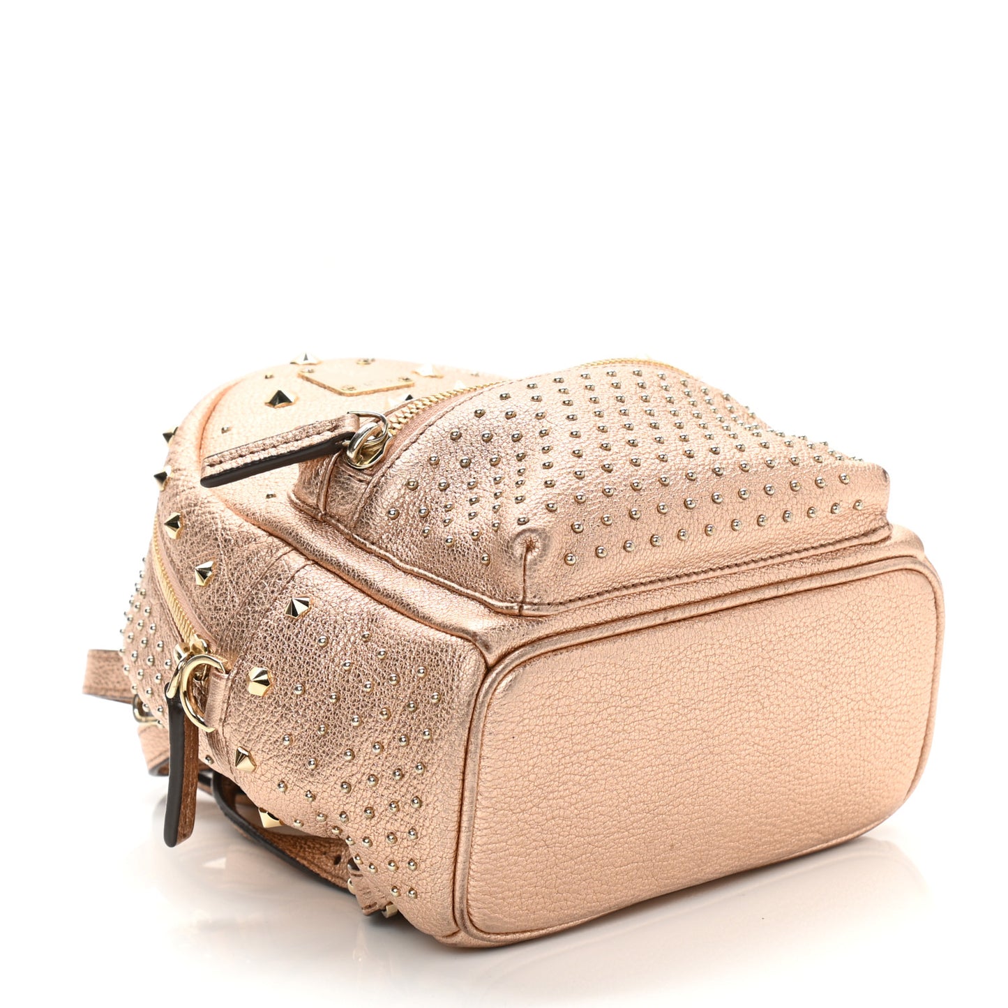 Metallic Calfskin Stud X-Mini Stark Bebe Boo Backpack Champagne Gold