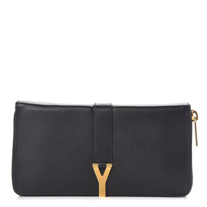 Saint Laurent Calfskin Classic Y Ligne Zip Around Wallet Black 1 of 7