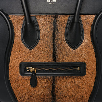 Celine Pony Hair Mini Luggage Brown 7 of 9