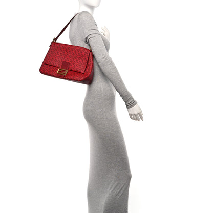 Fendi Zucchino Spalmati Vitello Mama Baguette Bordeaux Rubino 2 of 10