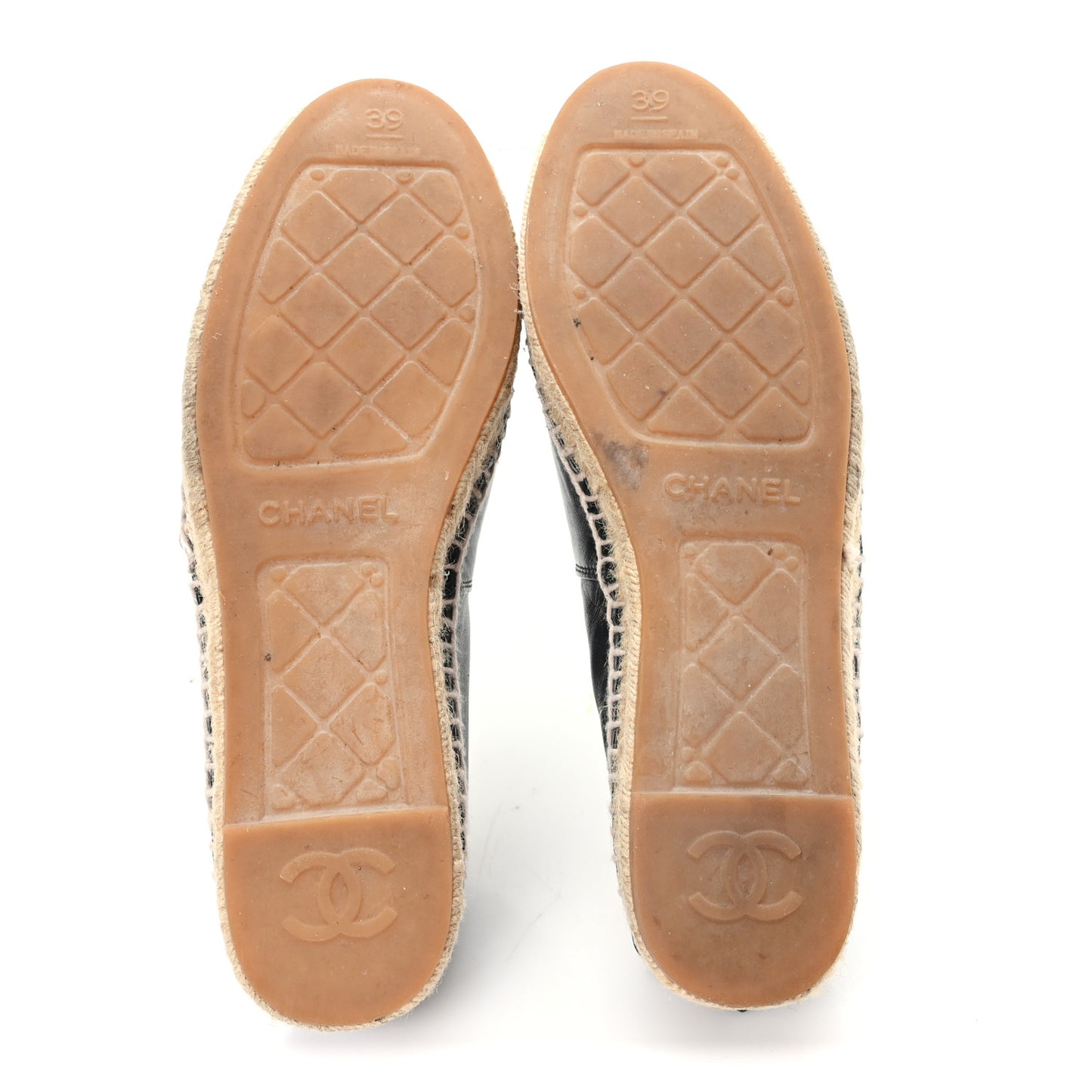 Lambskin CC Espadrilles 39 Black