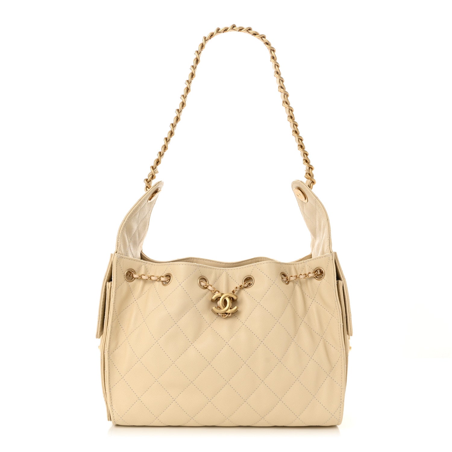 Chanel Caviar Quilted Small Chanel 25 Handbag Light Beige 1 of 10