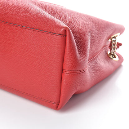 Gucci Pebbled Calfskin Medium Soho Chain Shoulder Bag Tabasco Red 10 of 10