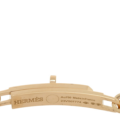 Hermes 18K Rose Gold Diamond Pave Kelly Chaine Choker Necklace 5 of 6