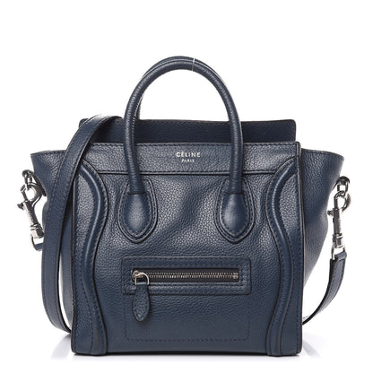 Celine Drummed Calfskin Nano Luggage Orage 1 of 17