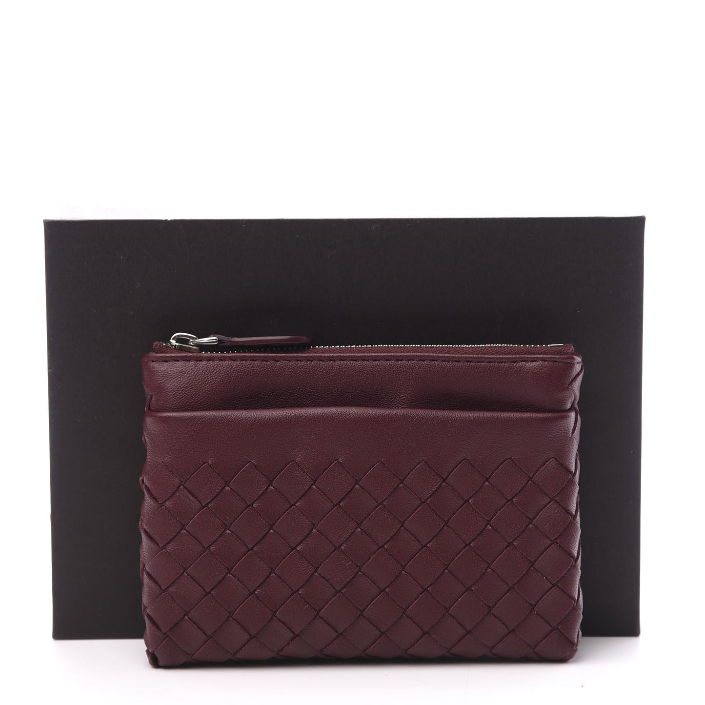 Nappa Intrecciato Key Holder Aubergine