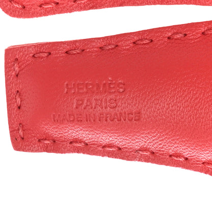 Hermes Milo Lambskin Rooroo Bag Charm Rose Texas Rouge Indien 3 of 4