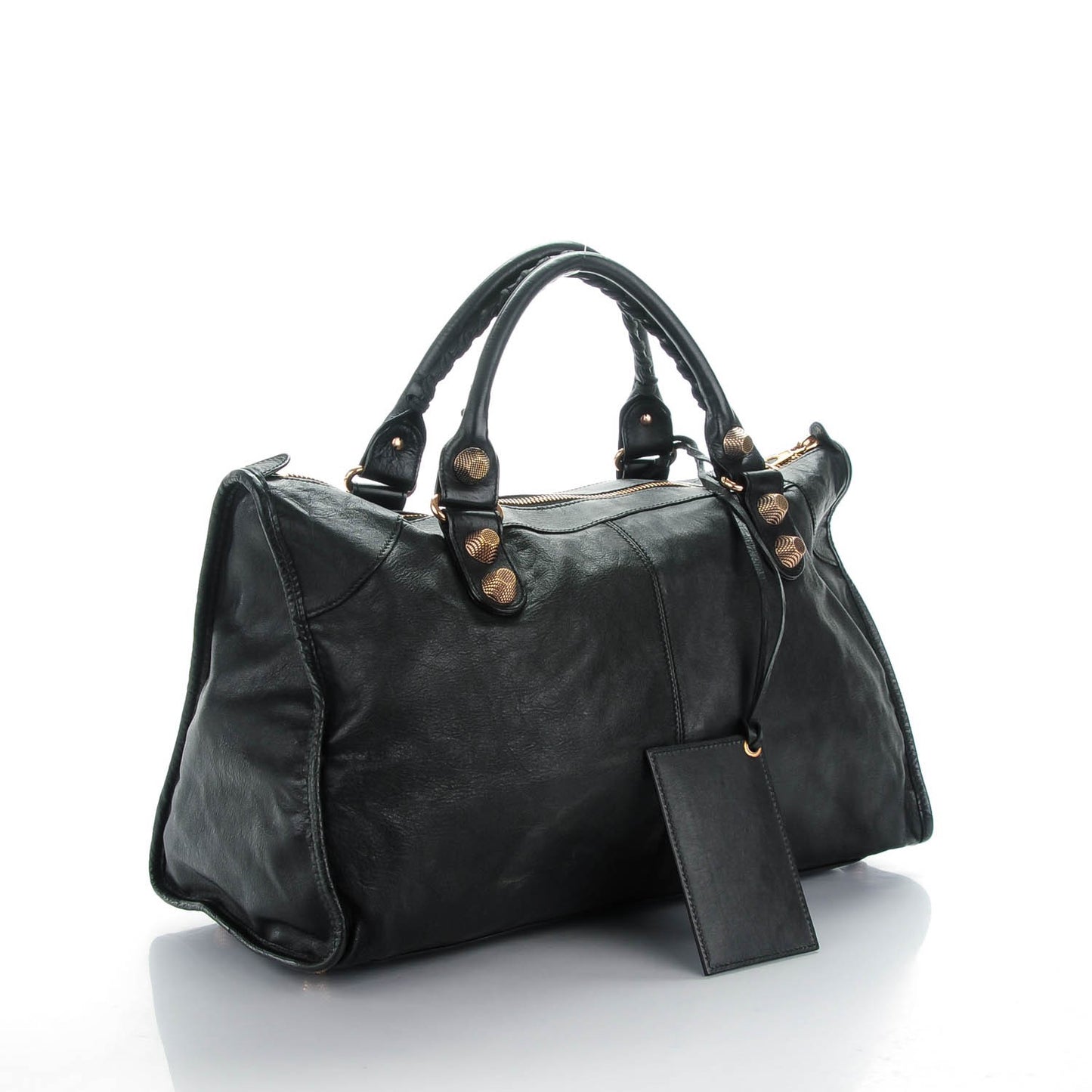 Agneau Giant 21 Rose Gold Hardware Work Black