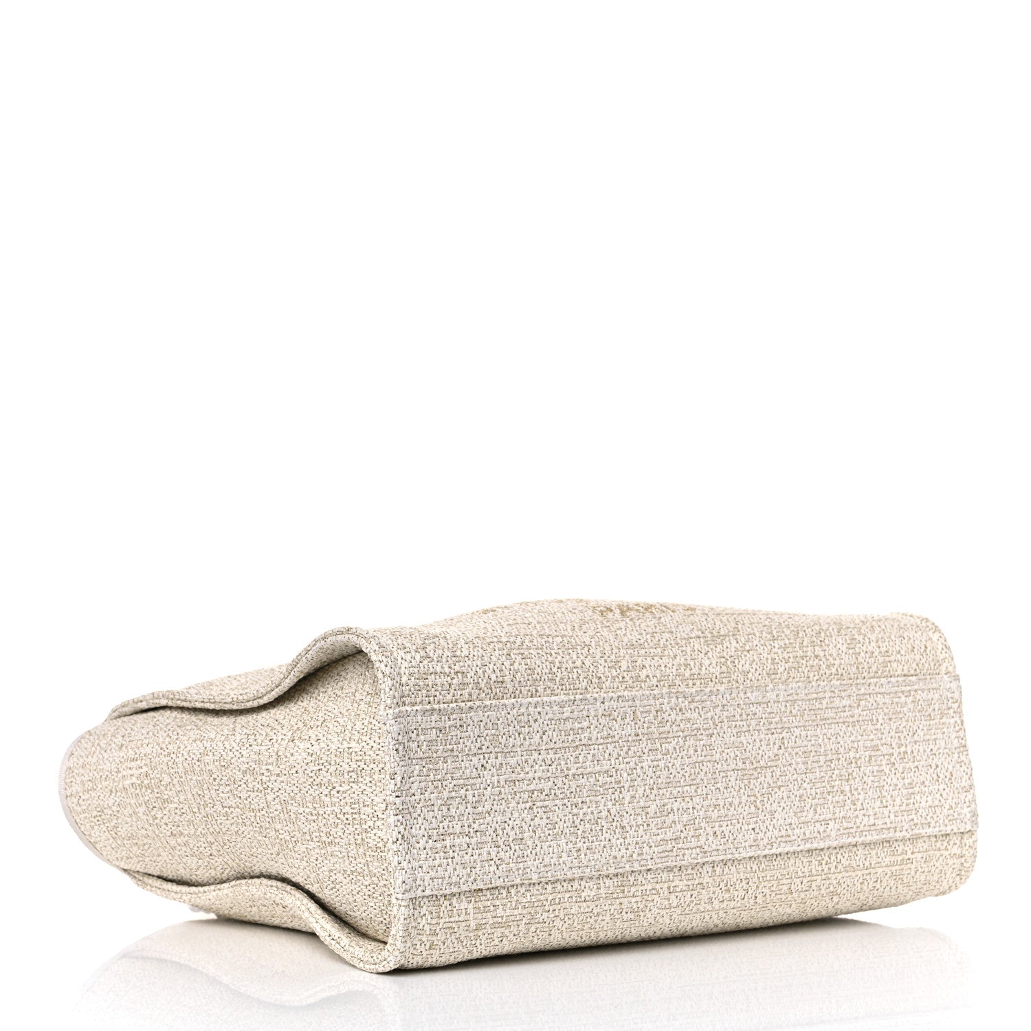 Chanel Lurex Boucle Small Deauville Tote Ivory 4 of 12