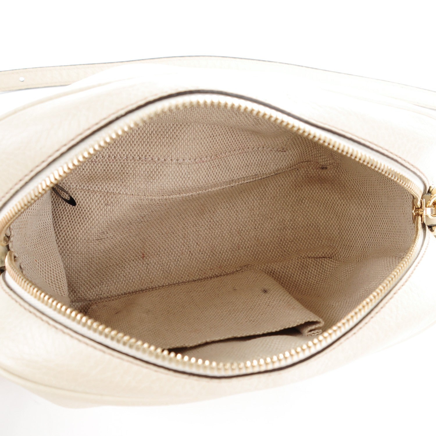 Gucci Pebbled Calfskin Small Soho Disco Bag Off White 5 of 7