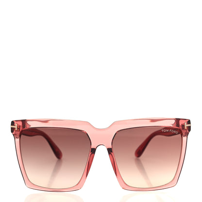 Tom Ford Acetate Polarized Sabrina Cat Eye Sunglasses TF764 Pink 2 of 8