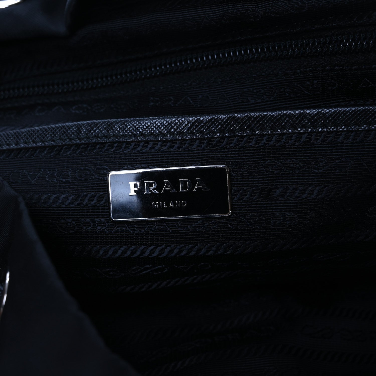 Prada Nylon New Vela Studded Backpack Black Verde 6 of 13