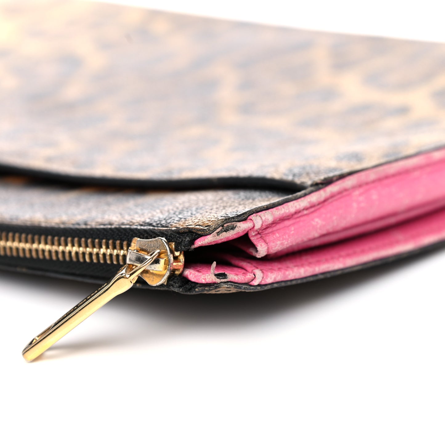 Calfskin Leopard Pouch Multicolor