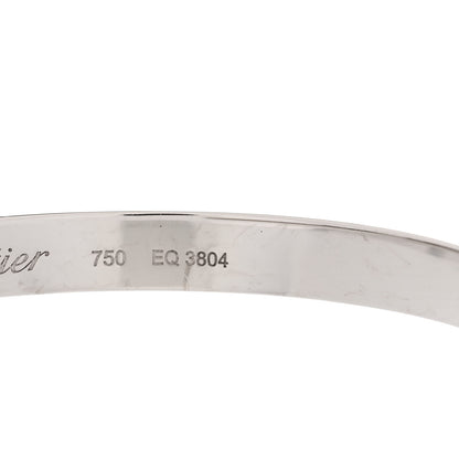 Cartier 18K White Gold LOVE Cuff Bracelet 19 4 of 5