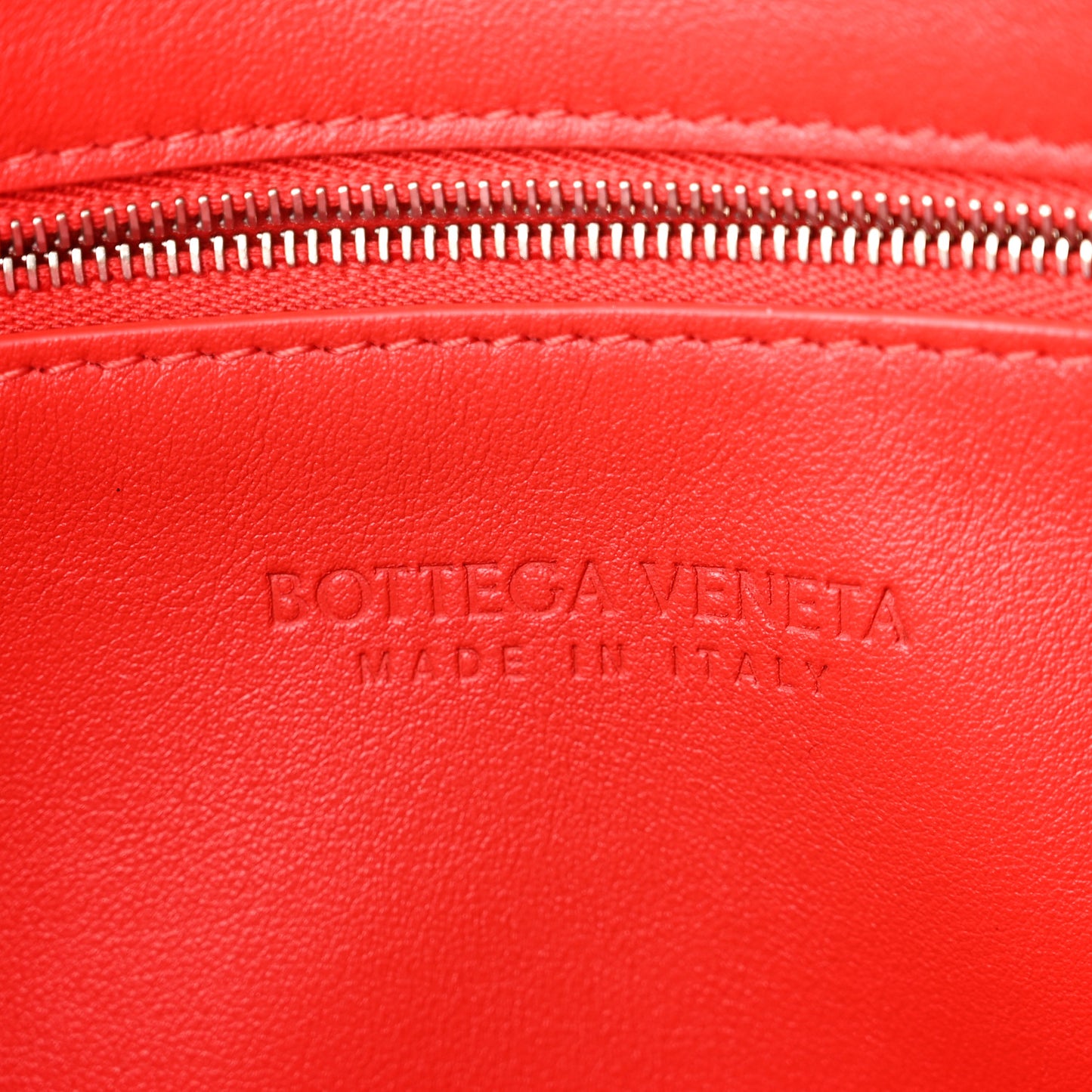 Nappa Intrecciato Crossbody Bright Red