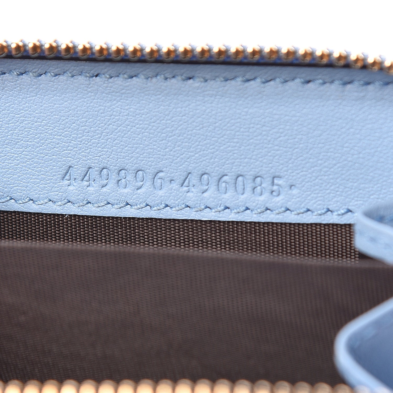 Gucci Microguccissima Zip Around Card Case Mineral Blue 7 of 8