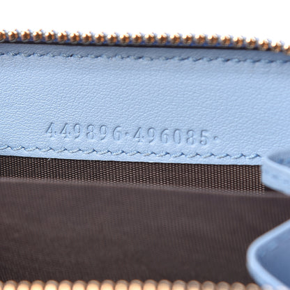 Gucci Microguccissima Zip Around Card Case Mineral Blue 7 of 8