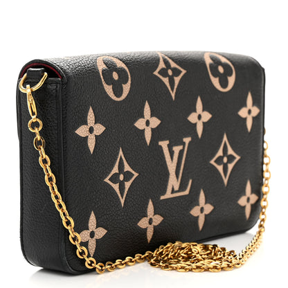 Louis Vuitton Empreinte Monogram Giant Felicie Pochette Black Beige 4 of 15