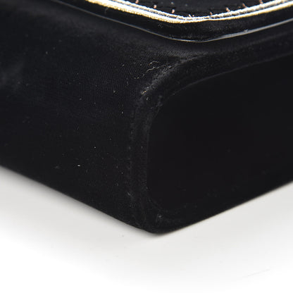 Saint Laurent Velvet Embroidered Small Monogram Kate Satchel Black 11 of 12