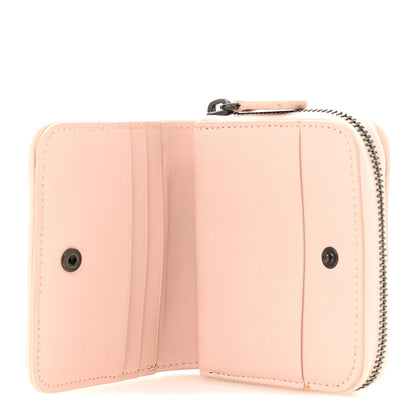 Bottega Veneta Nappa Intrecciato Small Bi-Fold Zip Wallet Pink 5 of 12