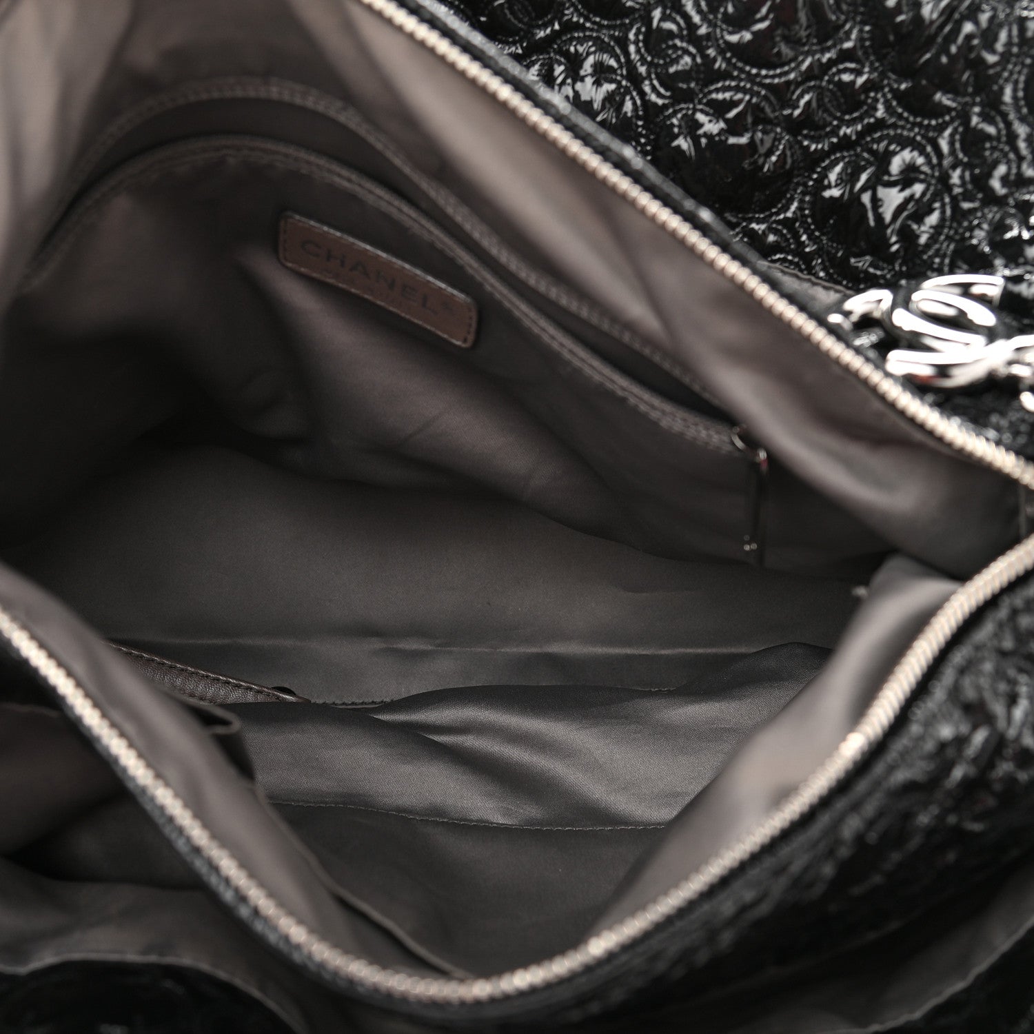 Chanel Vinyl Rock in Moscow Tote Black 5 of 9