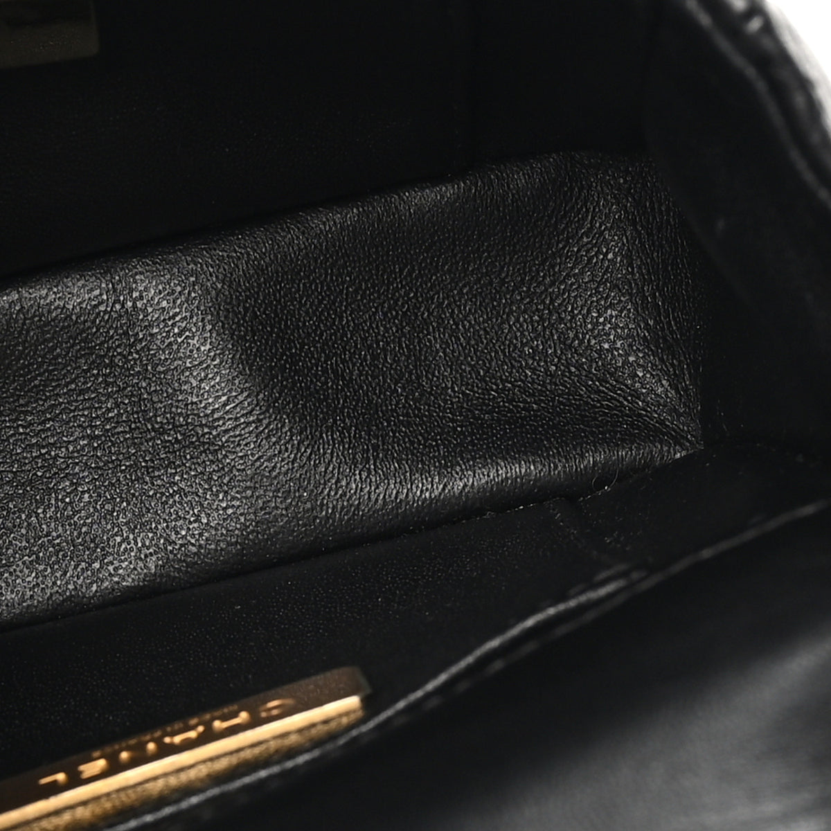 Lambskin Quilted Crystal CC Mini Flap Black