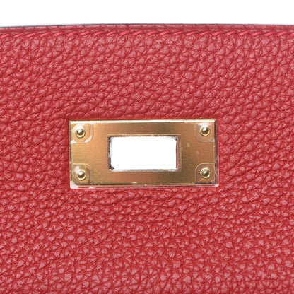Hermes Togo Kelly Retourne 28 Rouge Casaque 28 of 37