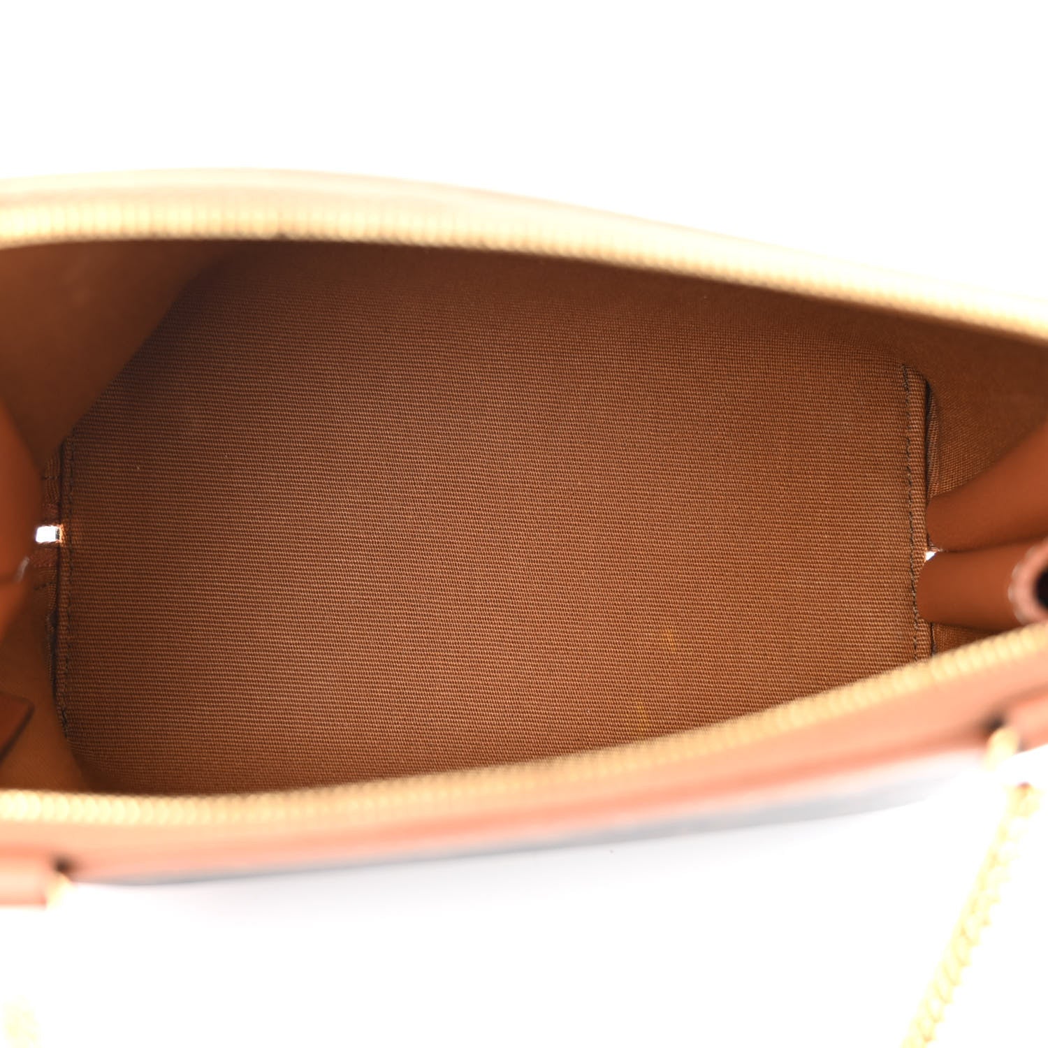 Celine Triomphe Canvas Lambskin Clutch On Chain Tan 5 of 11