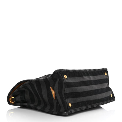 Prada Canvas Canapa Righe Striped Top Handle Satchel Gendarme 3 of 10