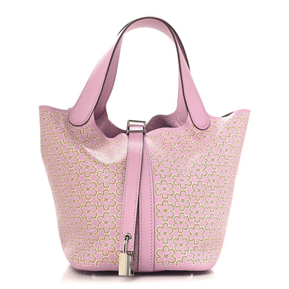 Hermes Swift Lucky Daisy Picotin Lock 18 PM Mauve Sylvestre 1 of 13