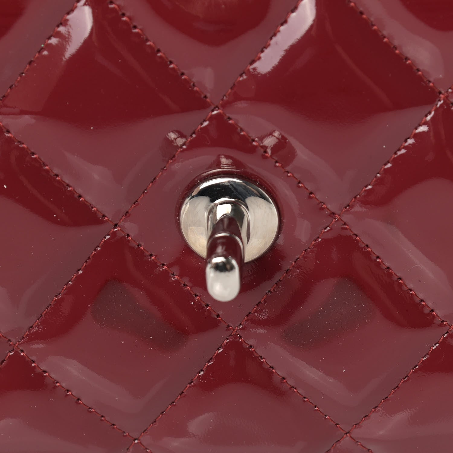 Chanel Patent Quilted Jumbo Double Flap Red 10 of 18