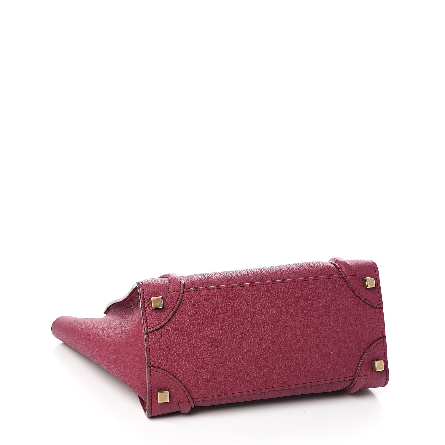 Celine Baby Drummed Calfskin Micro Luggage Plum 3 of 9