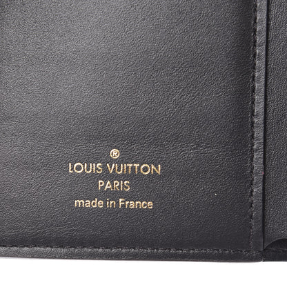 Louis Vuitton Monogram Flower Lock Compact Wallet Black 6 of 7