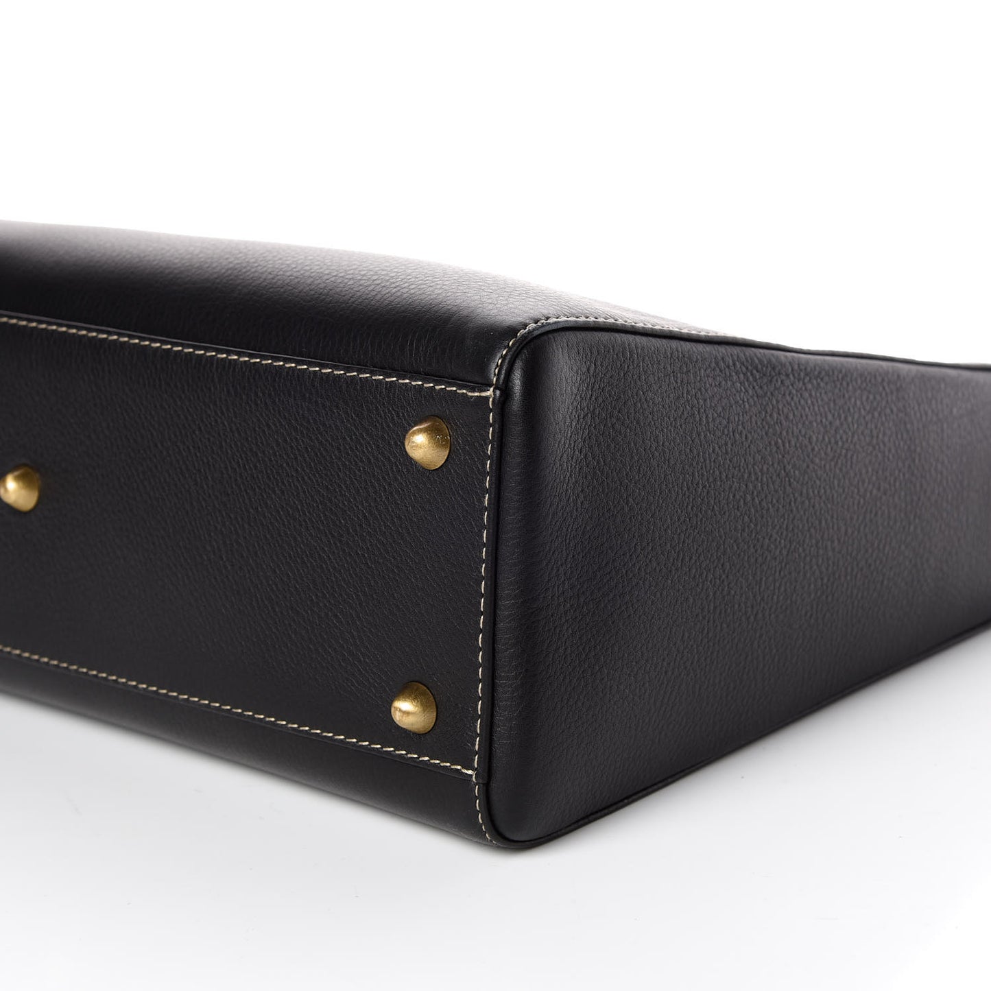 Grained Calfskin Large Lady Dior Black