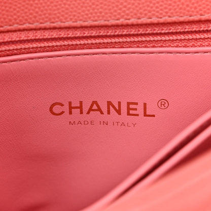 Chanel Caviar Quilted Mini Coco Handle Flap Coral 7 of 10