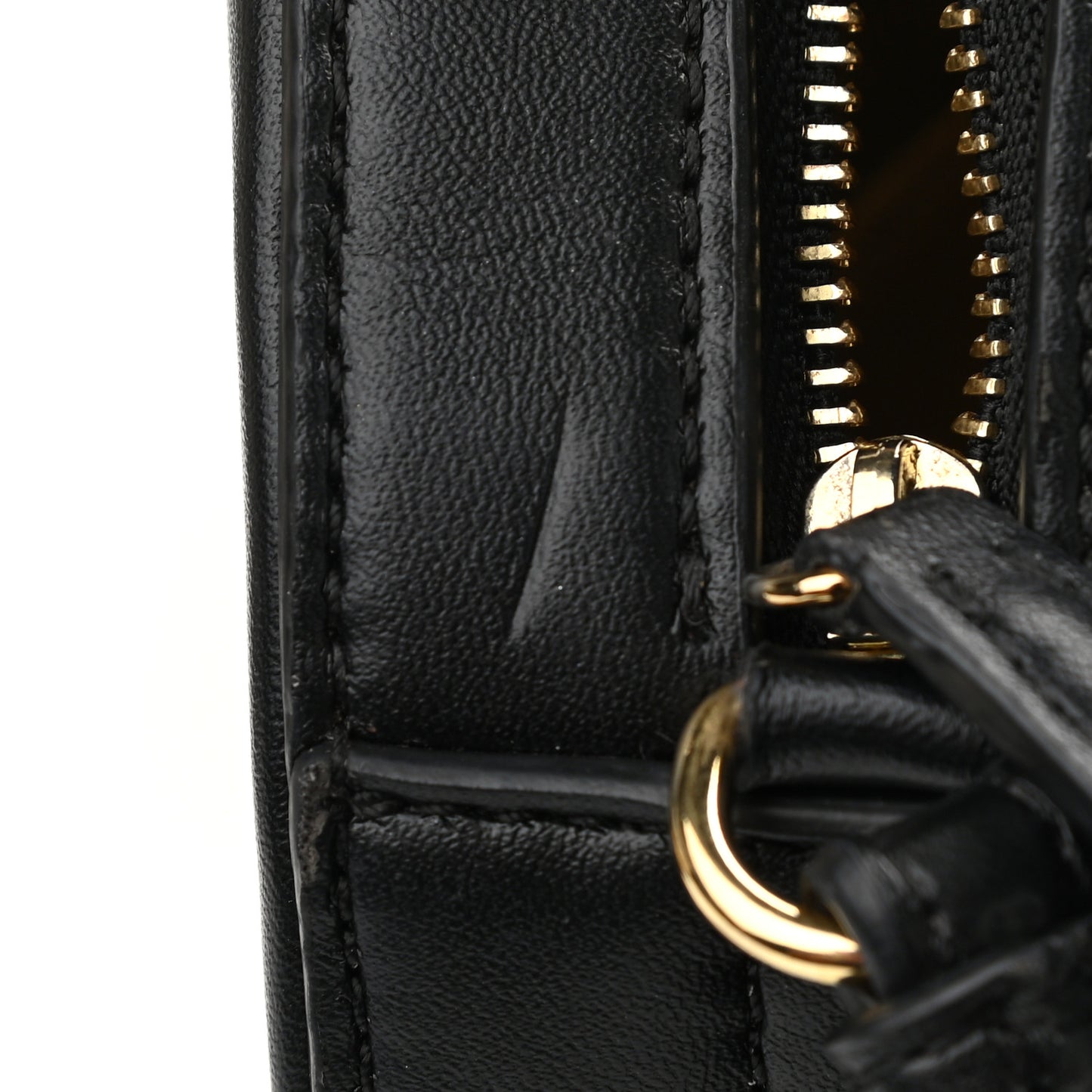 Eco Alter Nappa Perforated Round Logo Crossbody Black