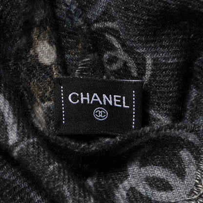 Chanel Cashmere CC Logo Scarf Grey 4 of 4