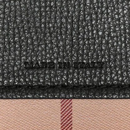 Burberry Grainy Calfskin Haymarket Colours Check Medium Zip Tote Black 9 of 22