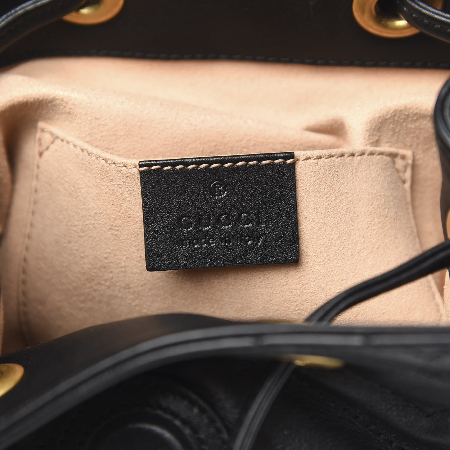 Calfskin Matelasse GG Marmont Flap Backpack Black