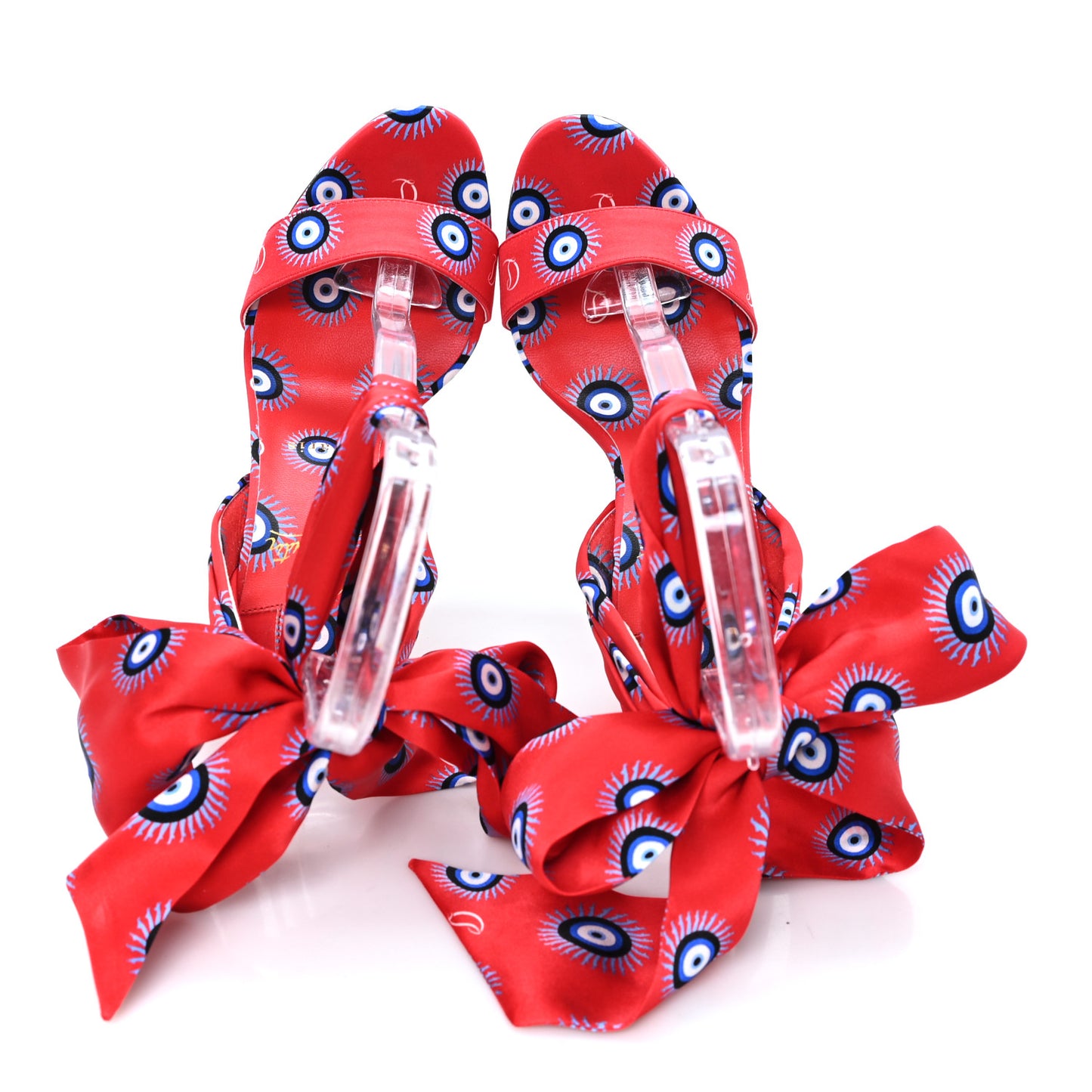 Crepe Satin Greekaba Du Desert 100 Sandal 39.5 Red