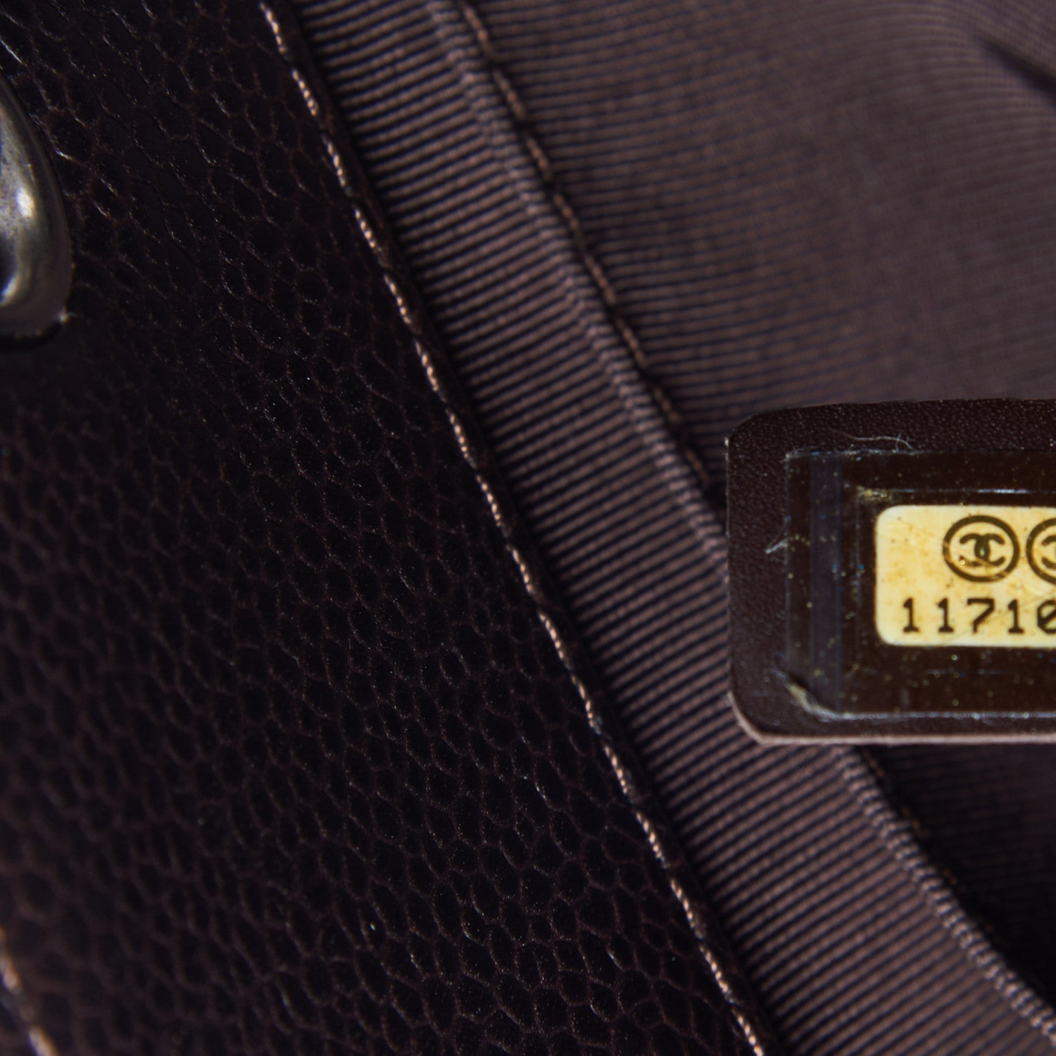 Chanel Caviar Quilted Grand Shopping Tote GST Dark Brown 9 of 9
