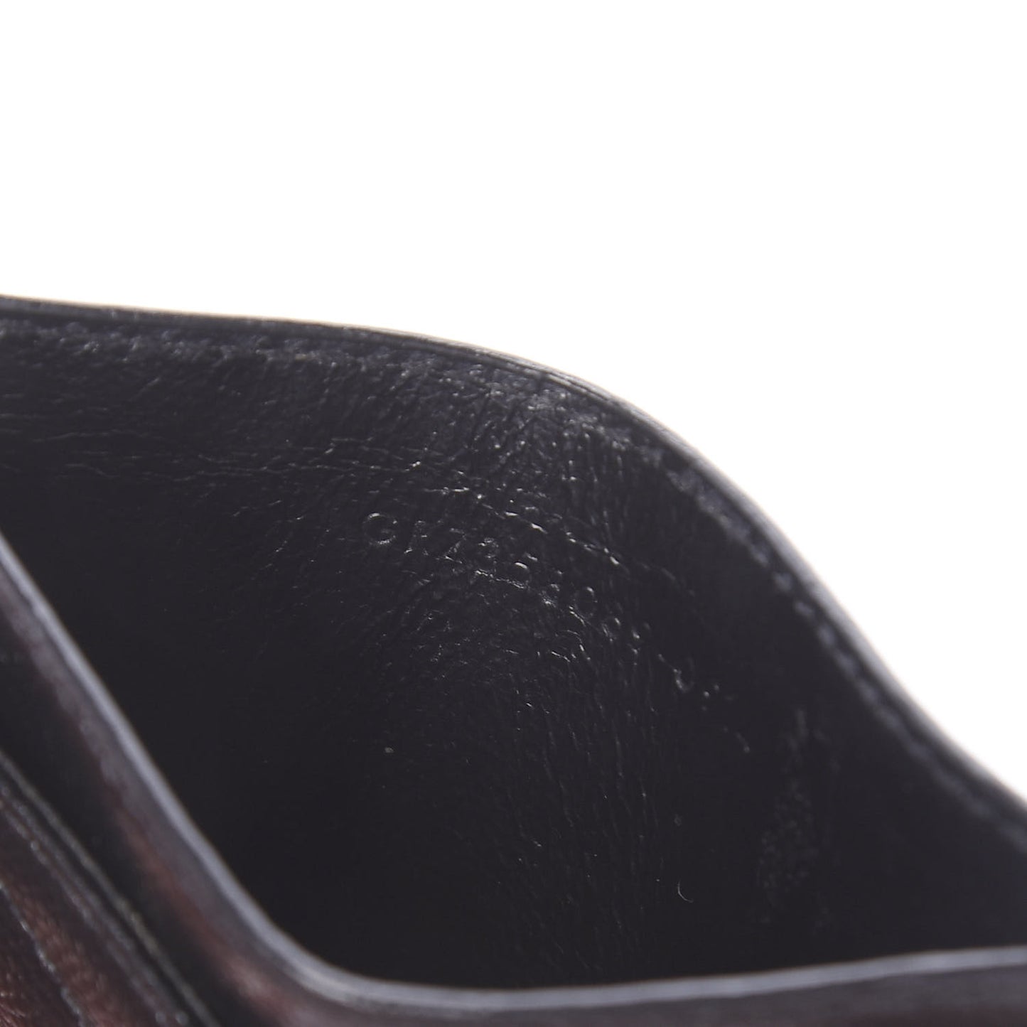 Grain De Poudre Matelasse Chevron Monogram Credit Card Case Black